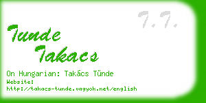 tunde takacs business card