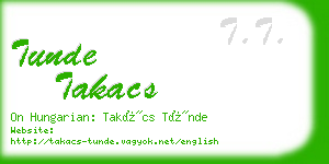 tunde takacs business card